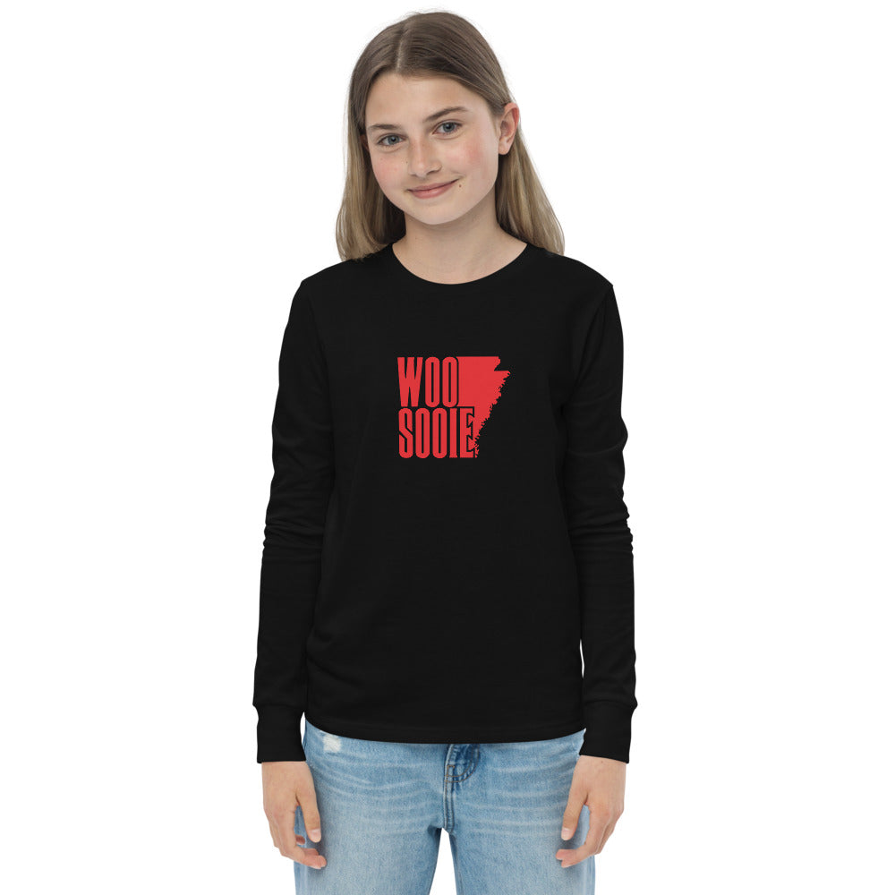 WooSooie State of Arkansas Youth long sleeve tee