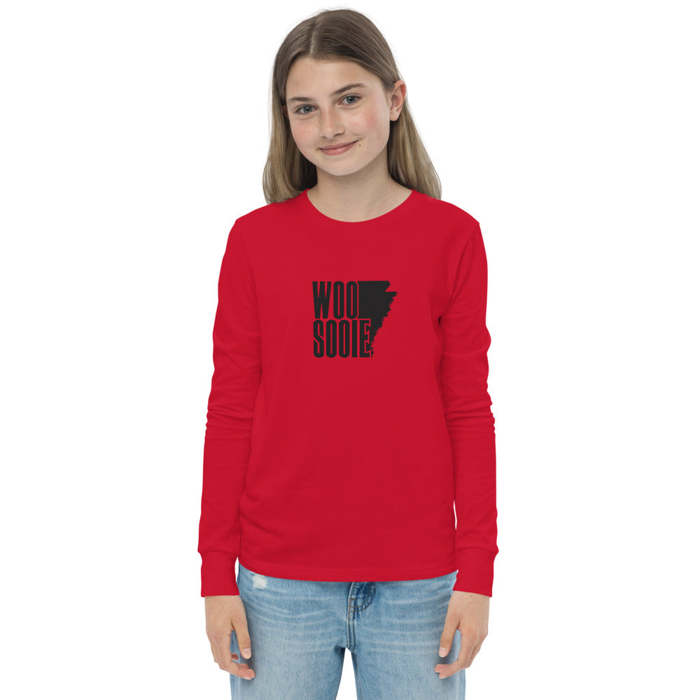WooSooie State of Arkansas Youth long sleeve tee